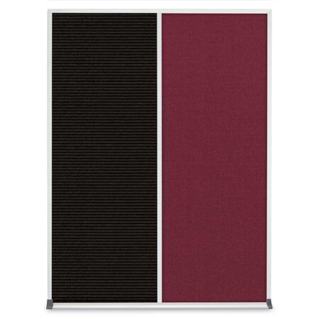 United Visual Products Double Door Radius Corkboard, 48"X36", W UV8003-WHITE-COBACC